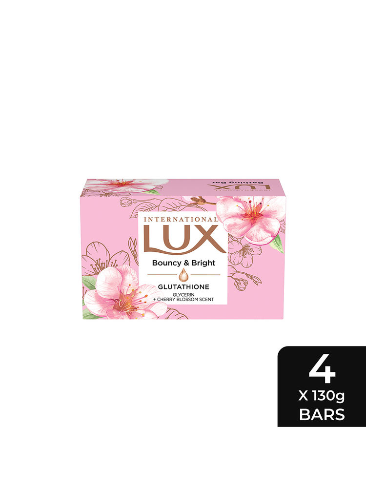 Lux International Bouncy & Bright Bathing Soap With Glutathione & Glycerin - Pack Of 4-picture-5