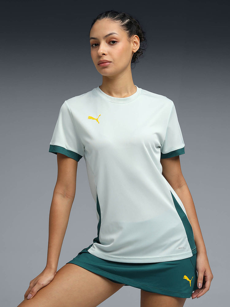 Puma Womens Green Colorblock T-shirt-picture-10