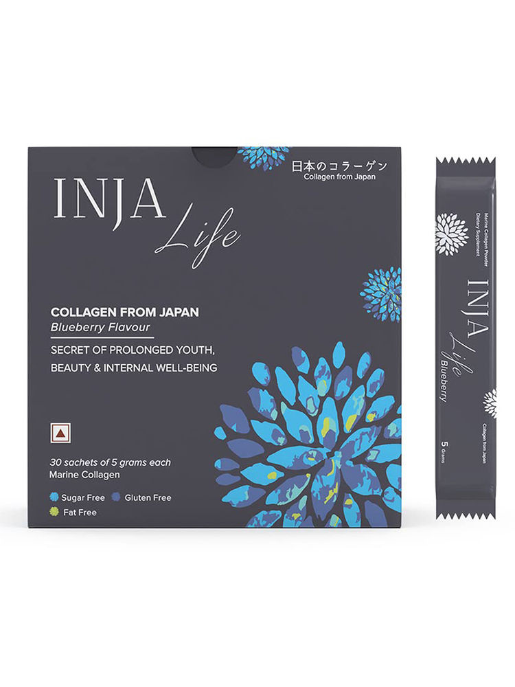 INJA Life Japanese Collagen- with Vit C- Glutathione- Glucosamine - Blueberry Flavour-picture-16