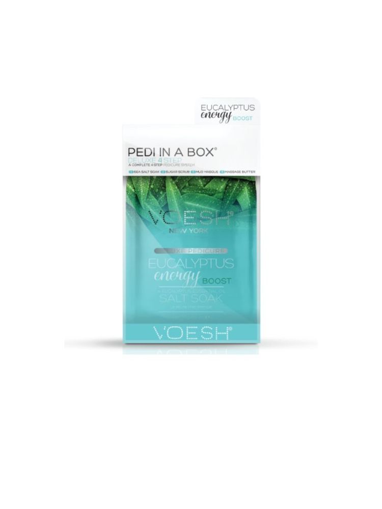 VOESH Deluxe Pedicure In A Box (4 Step) - Eucalyptus Energy Boost