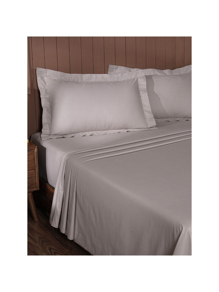 Maspar King Size Grey Solid King Bedsheet and Pillow Case-image-33
