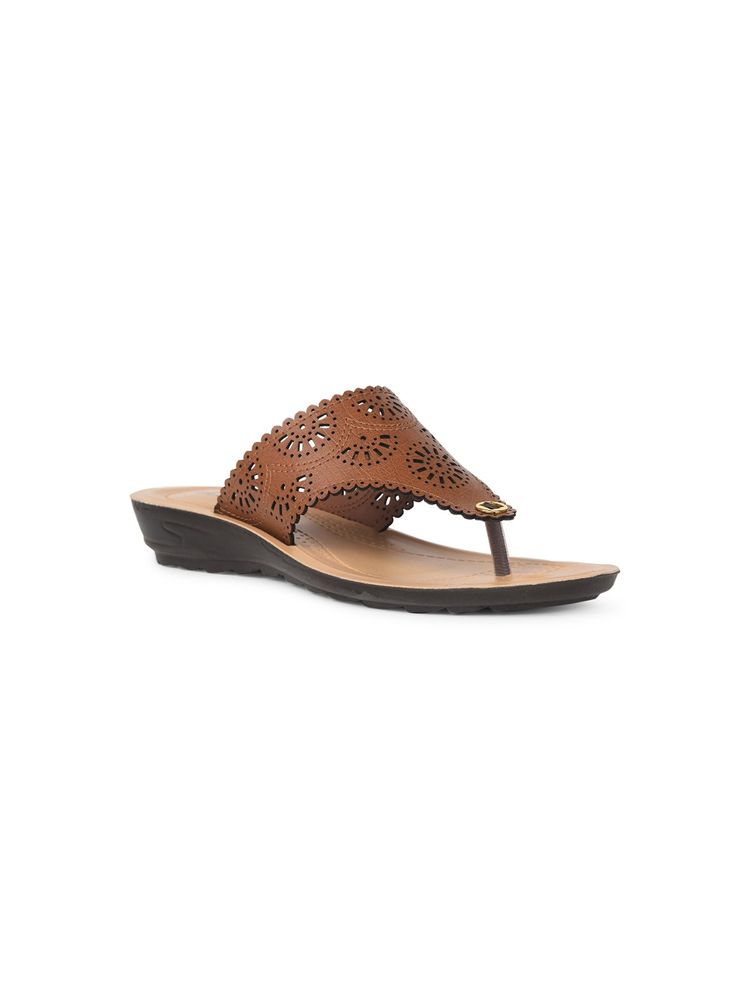 Bata Women Tan Wedge Sandals-picture-42