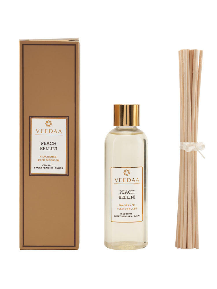 Veedaa Candles Peach Bellini Diffuser Oil Refill & Reeds Set-image-0