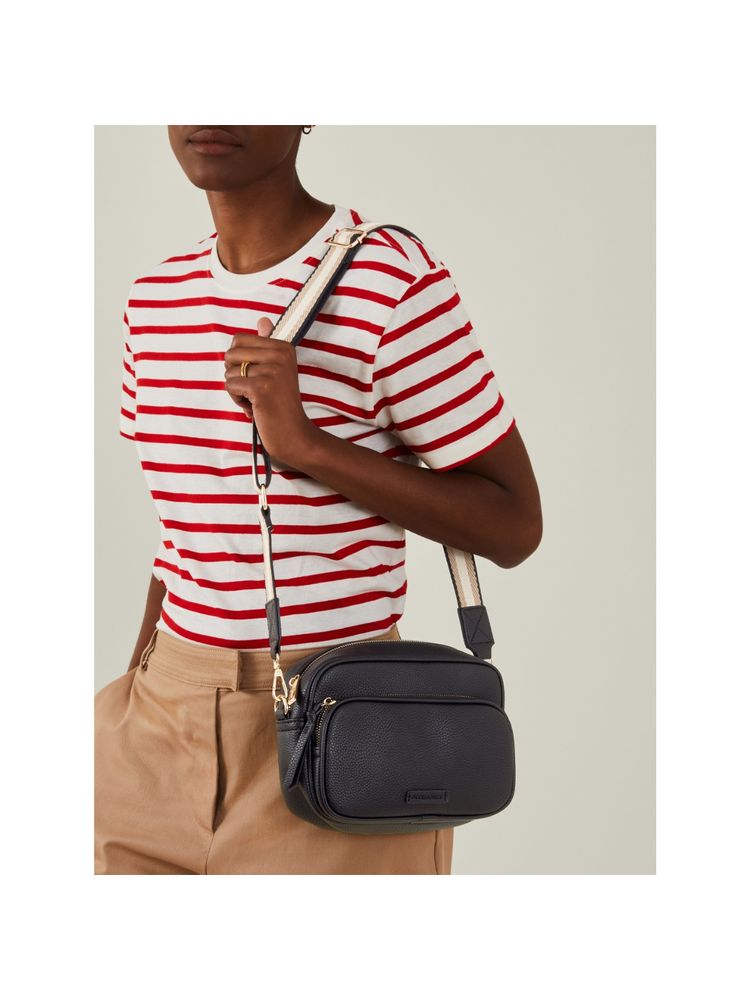 Accessorize London Women'S Black Dina Double Zip Camera Sling Bag-picture-24