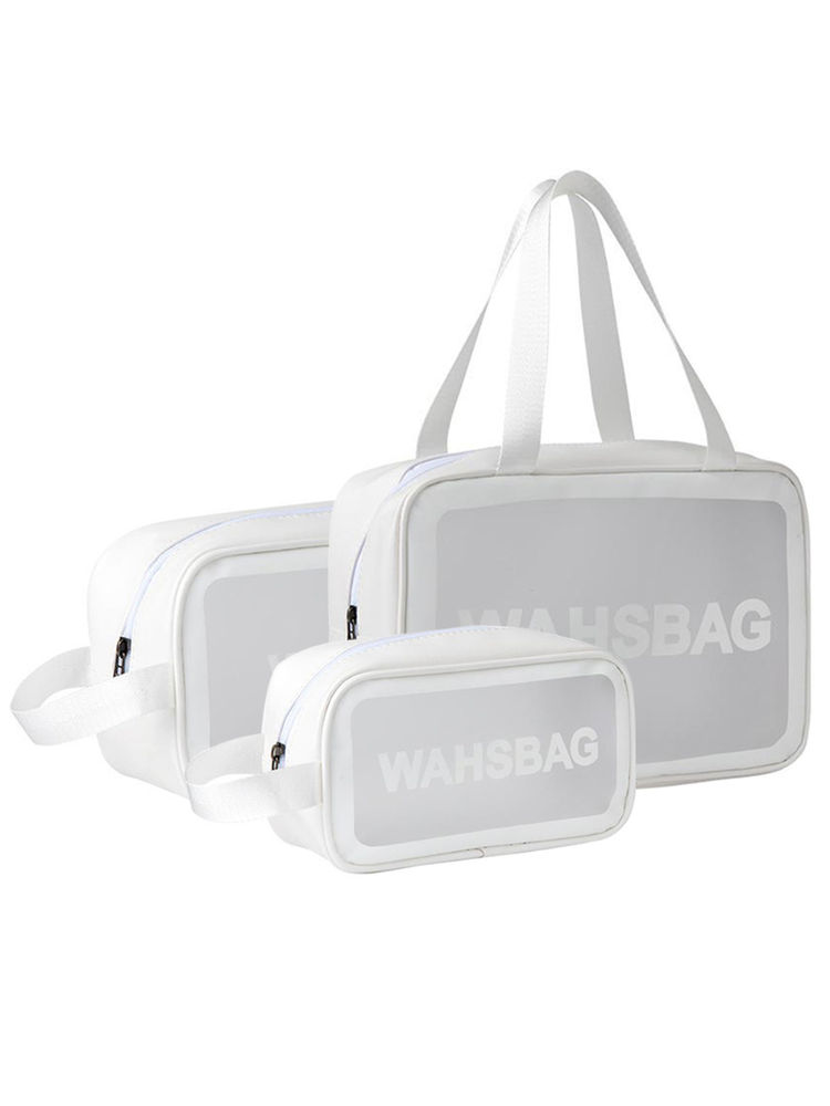 Allure Wash Bag - Pack Of 3 Washable Travel Bags (White)-picture-19