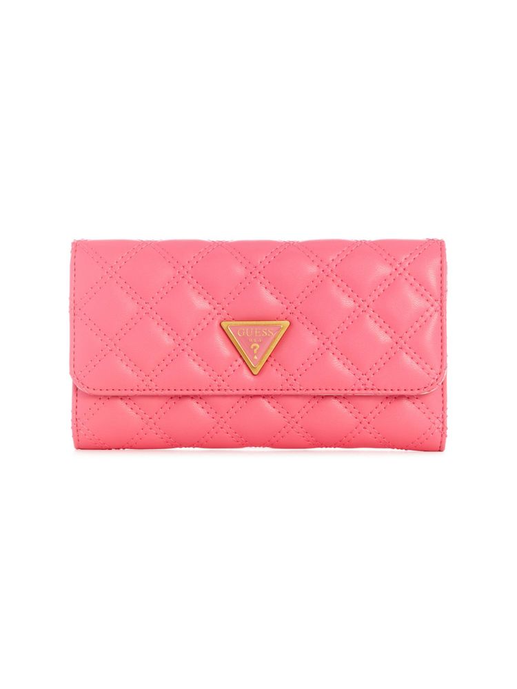 guess fashion Guess Women Quilted Pink Giully Trifold Wallet-picture-35