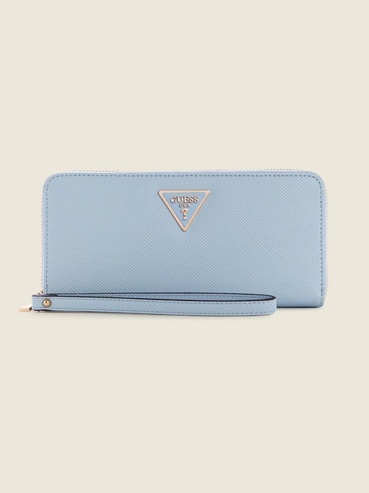 guess fashion Guess Women Solid Sky Blue Laurel Large Wallet-picture-11