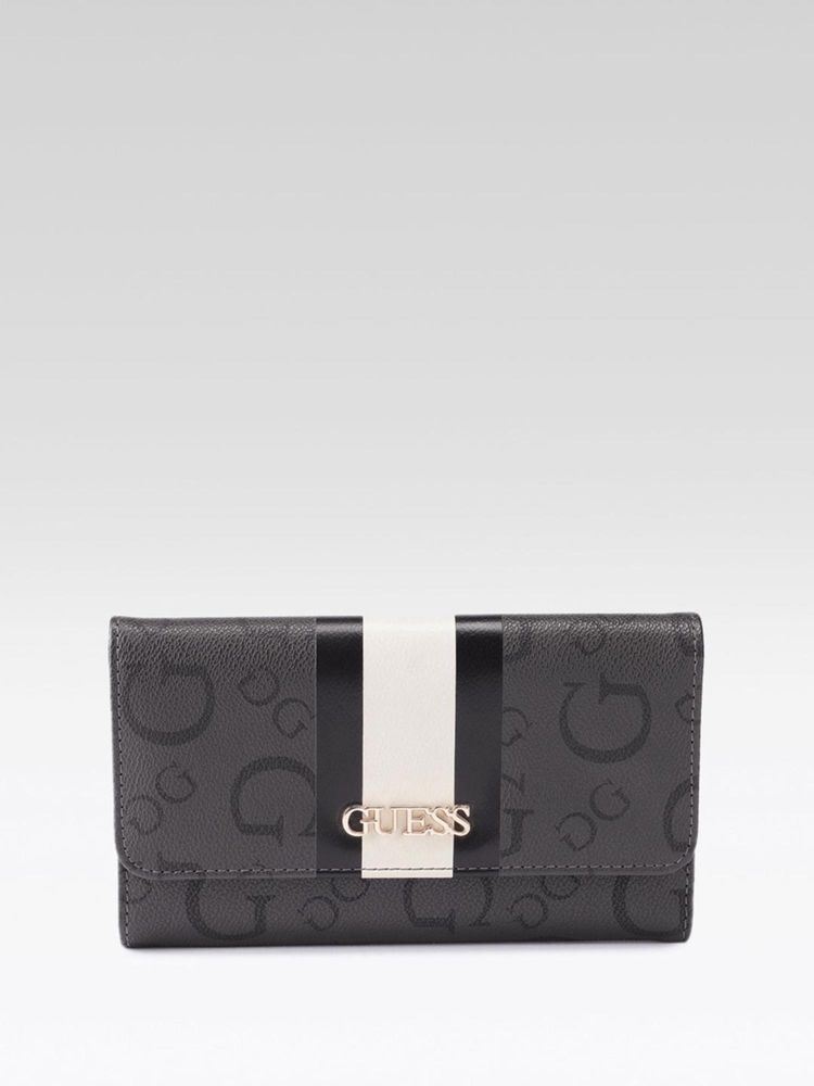guess fashion Guess Women Printed Charcoal Faysmith Wallet-picture-10