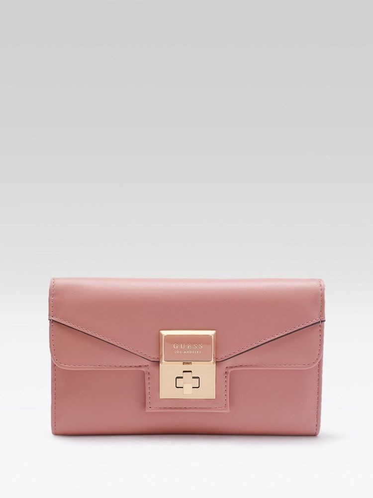 guess fashion Guess Women Solid Powder Pink Moonstone Flap Wallet-picture-15