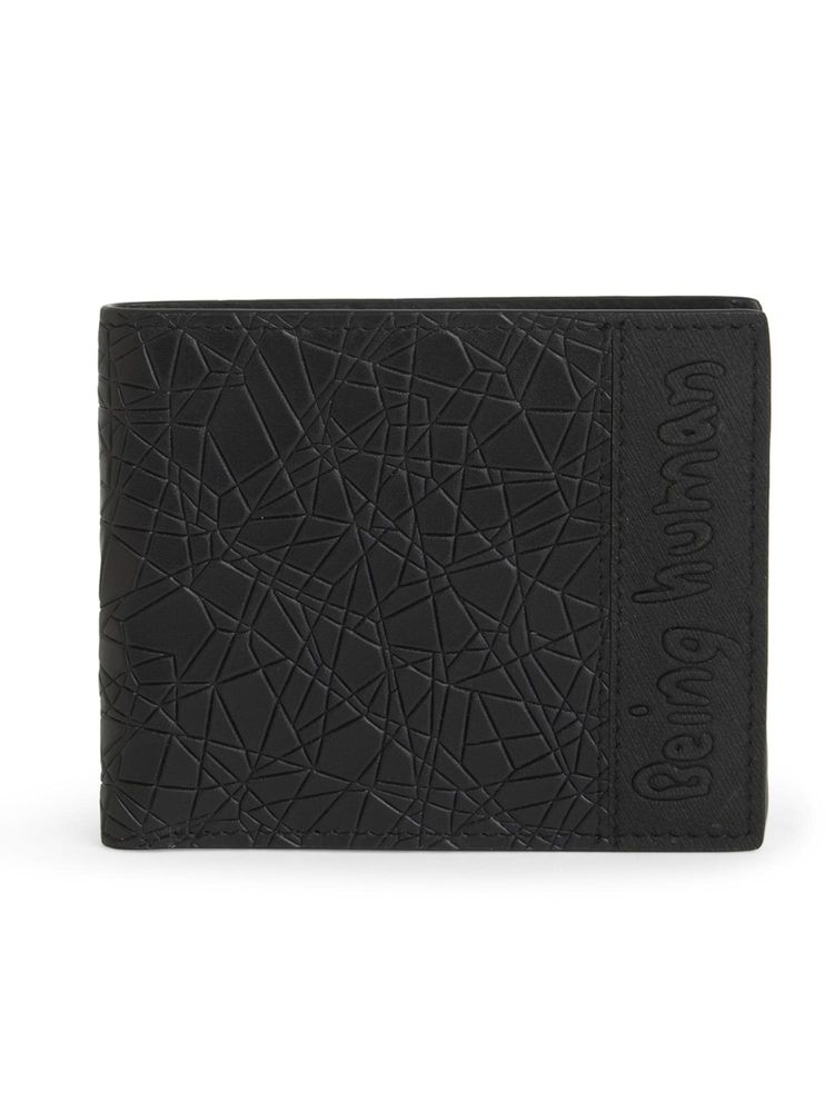 Being Human Leather Textured Wallet - Black-picture-18