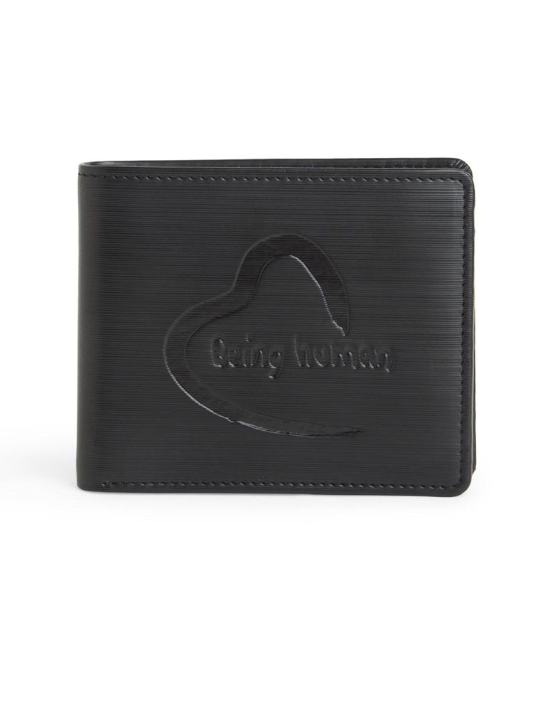 Being Human Leather Solid Wallet - Black-image-48
