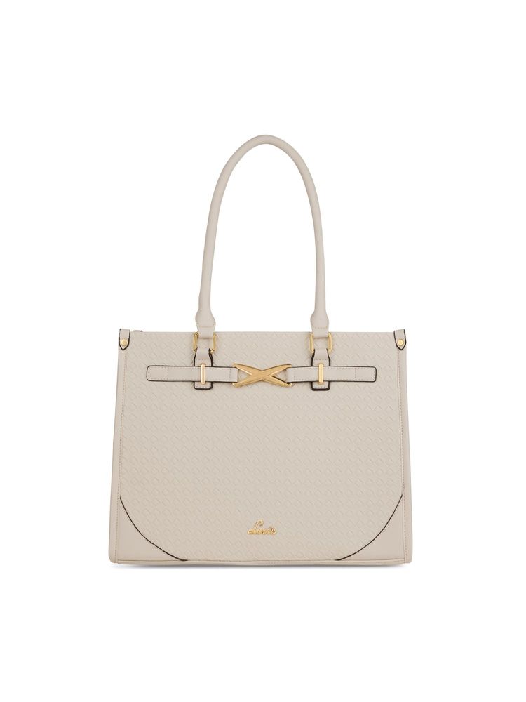 Lavie Women's Kylie Infinity 15 Inch Laptop Satchel Handbag (Off White)-picture-26