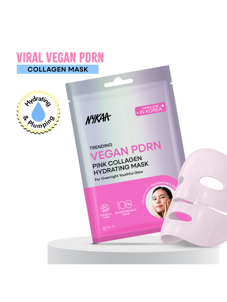 Nykaa Skin Vegan Pdrn Pink Collagen Hydrating Overnight Glow Mask With Niacinamide & Kojic Acid-image-3