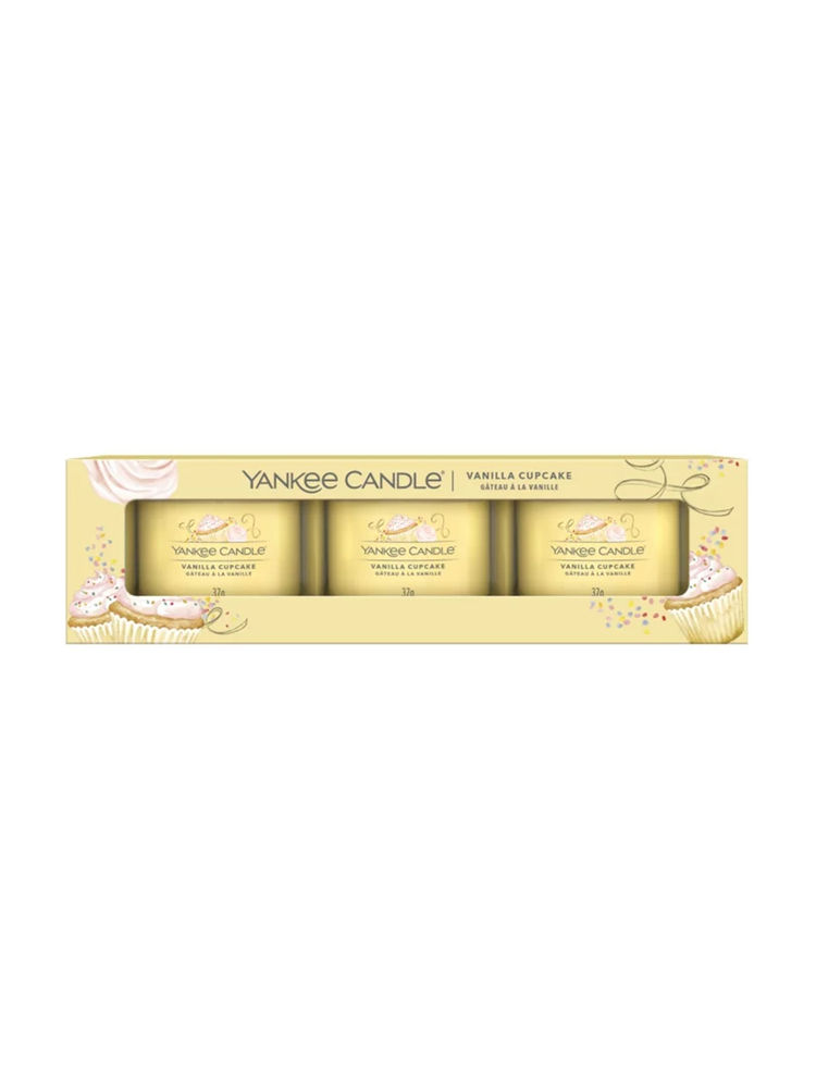 Yankee Candle Filled Votive Scented Candles - Vanilla Cupcake (Pack of 3)-picture-16