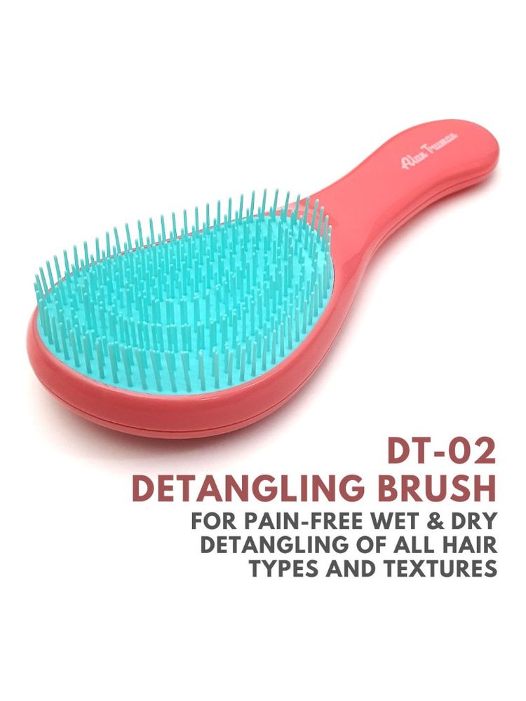 Alan Truman DT-02 Detangling Brush - Pink Blue