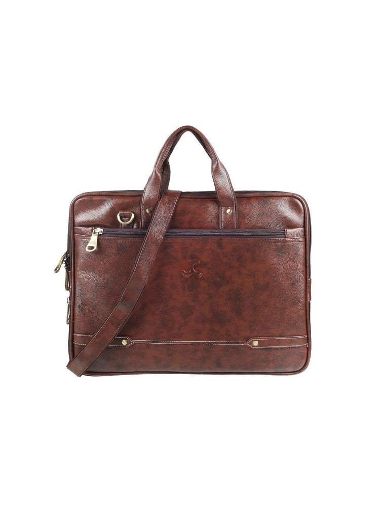 Mochi Brown Laptop Bag for Women-image-11