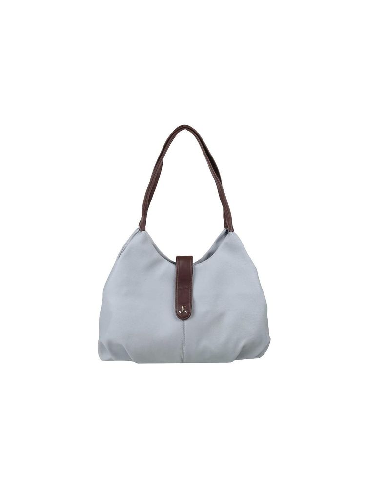 Mochi Light Blue Solid Handbag for Women-picture-10