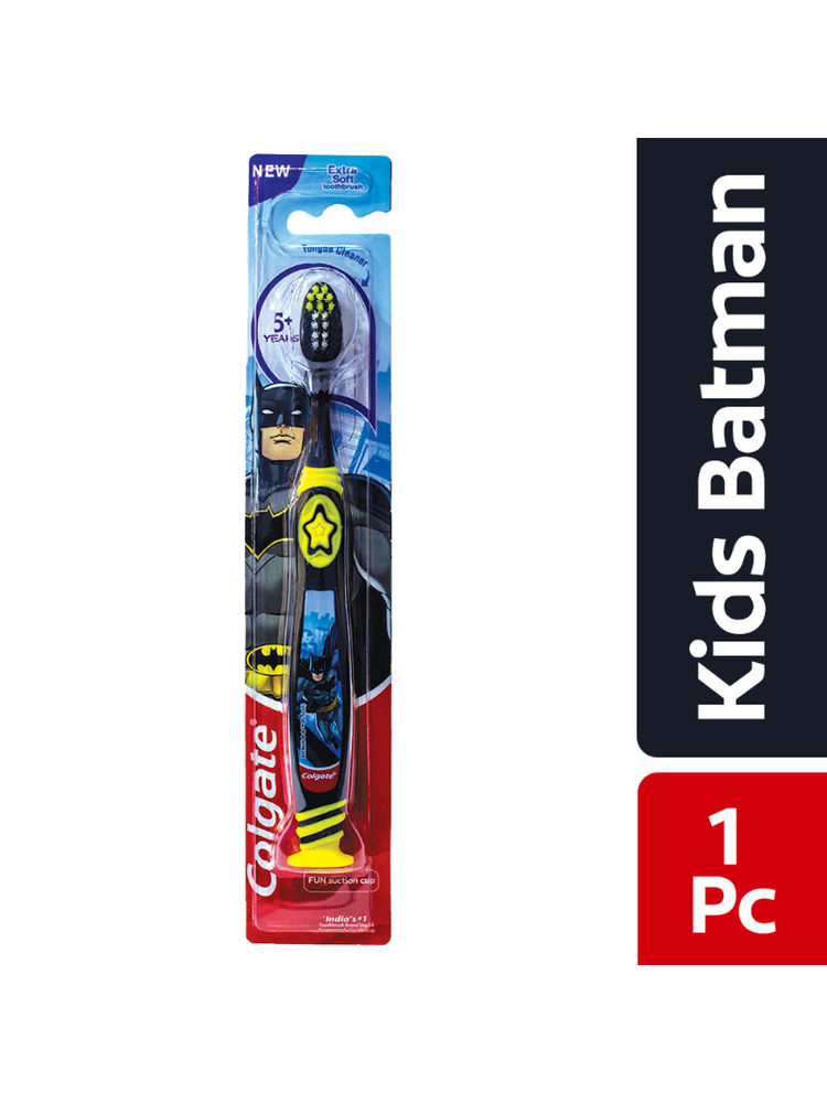 Colgate Kids Batman Toothbrush, Extra Soft with Tongue Cleaner - 1 Pc-picture-12