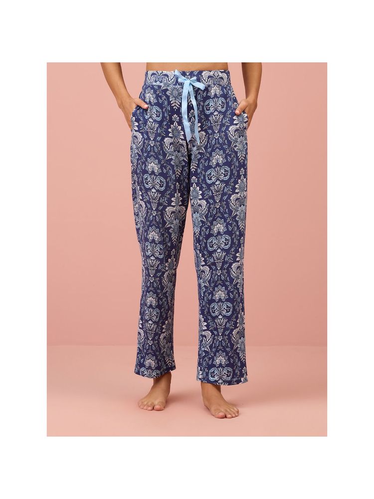 Nykd By Nykaa Modal Sleep Pajama - NYS126 - Blue Print-picture-23