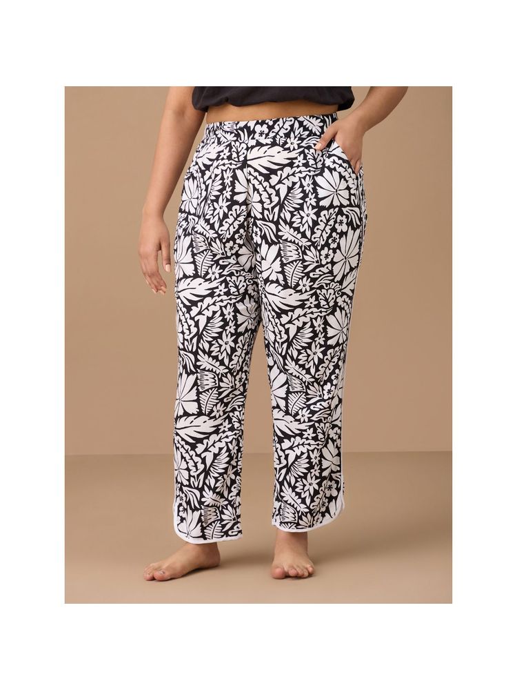 Nykd By Nykaa Rayon Sleep Pajama - NYS130 - Black & White Print-picture-16