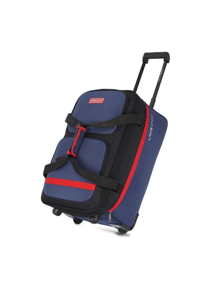 Lavie Sport Medium size 53 cms Extreme Wheel Duffle Push Button Trolley Bag| Trolley Bag (Navy) (M)-picture-15