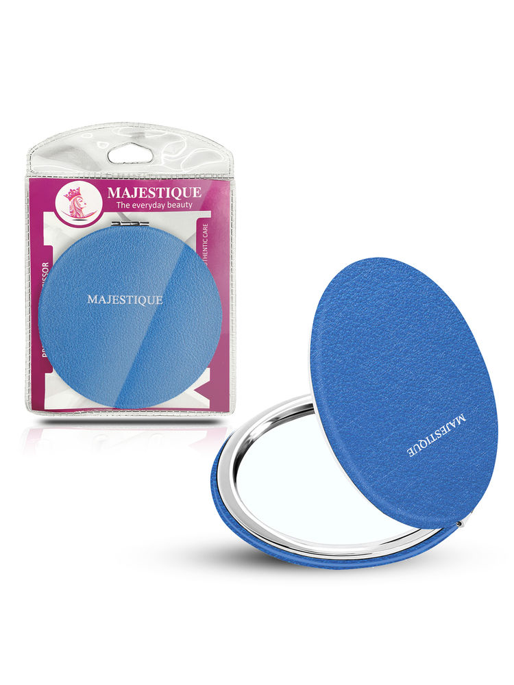 Majestique Professional Pocket Makeup Mirror, Foldable Mirror With Compact Size - Color May Vary