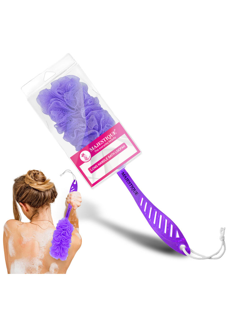 Majestique Long Handle Bath Loofah (Colour May Vary)-picture-18
