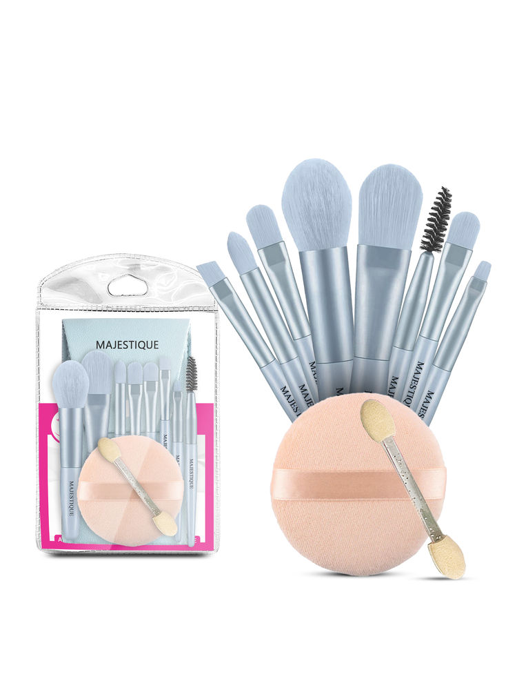 Majestique Makeup Brush Set With Powder Puff And Stick-picture-12