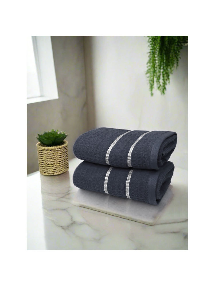 BIANCA Dark Grey Extra Plush Turkish Terry Towels (Pack Of 2)-image-42