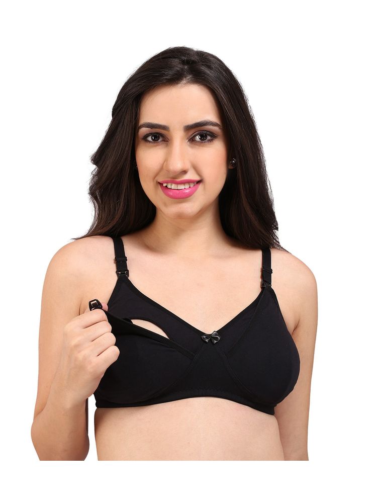 Bralux Women's Sangam Black Color Maternity Bra-image-49