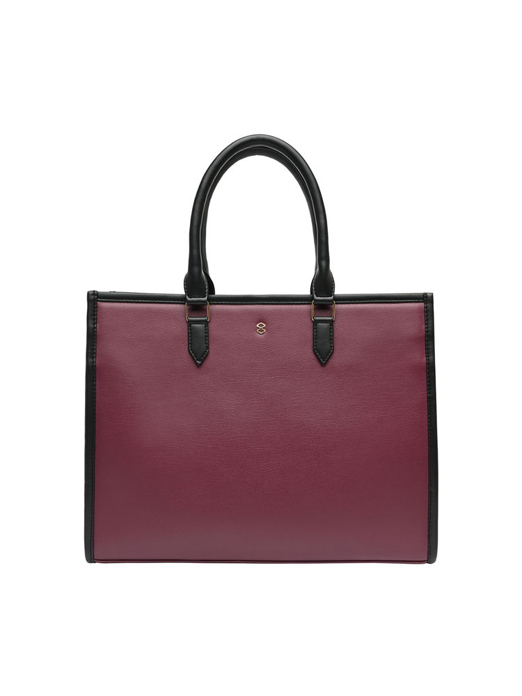 Horra Big Office Tote Bag for Women - Wine-image-34