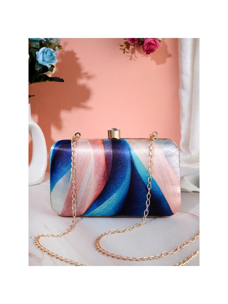 SWISNI Multi-Color Abstract Digital Printed Clutch Bag-picture-15
