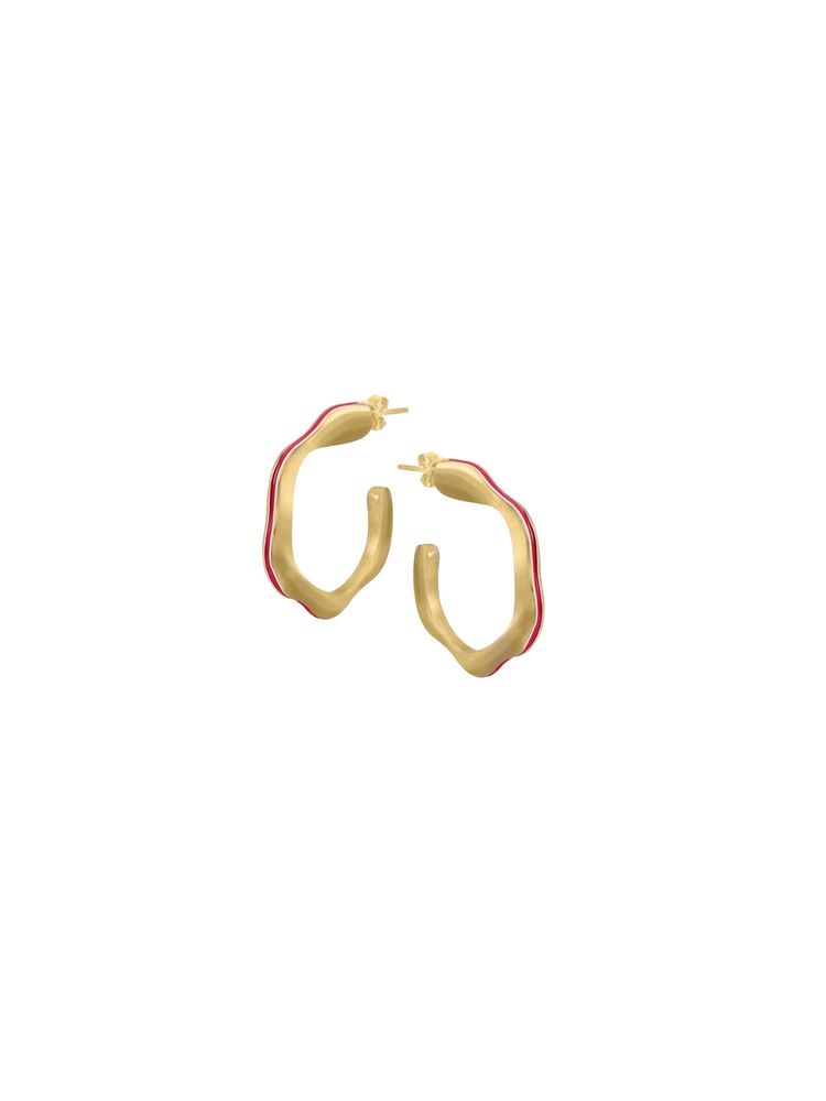 Lunaya Jewelry Fluid Hoop Earrings-picture-13
