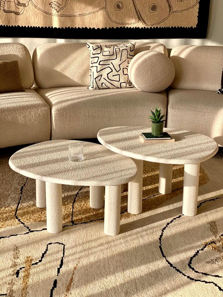 Mason Home Odessa Nesting Tables - Ivory (Pack of 2)-picture-0