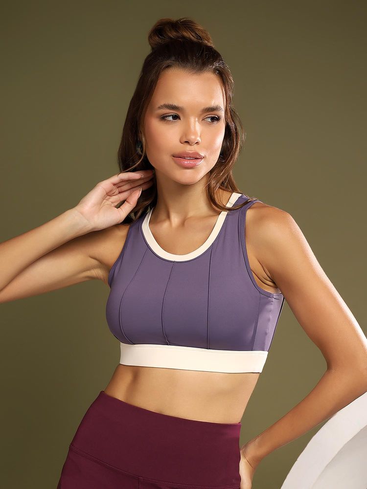 BRACHY Women Purple 360 Degree Full Coverage High Impact Workout Full Sports Bra.-picture-10
