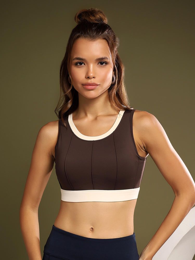BRACHY Women Brown 360 Degree Full Coverage High Impact Workout Full Sports Bra.-picture-16