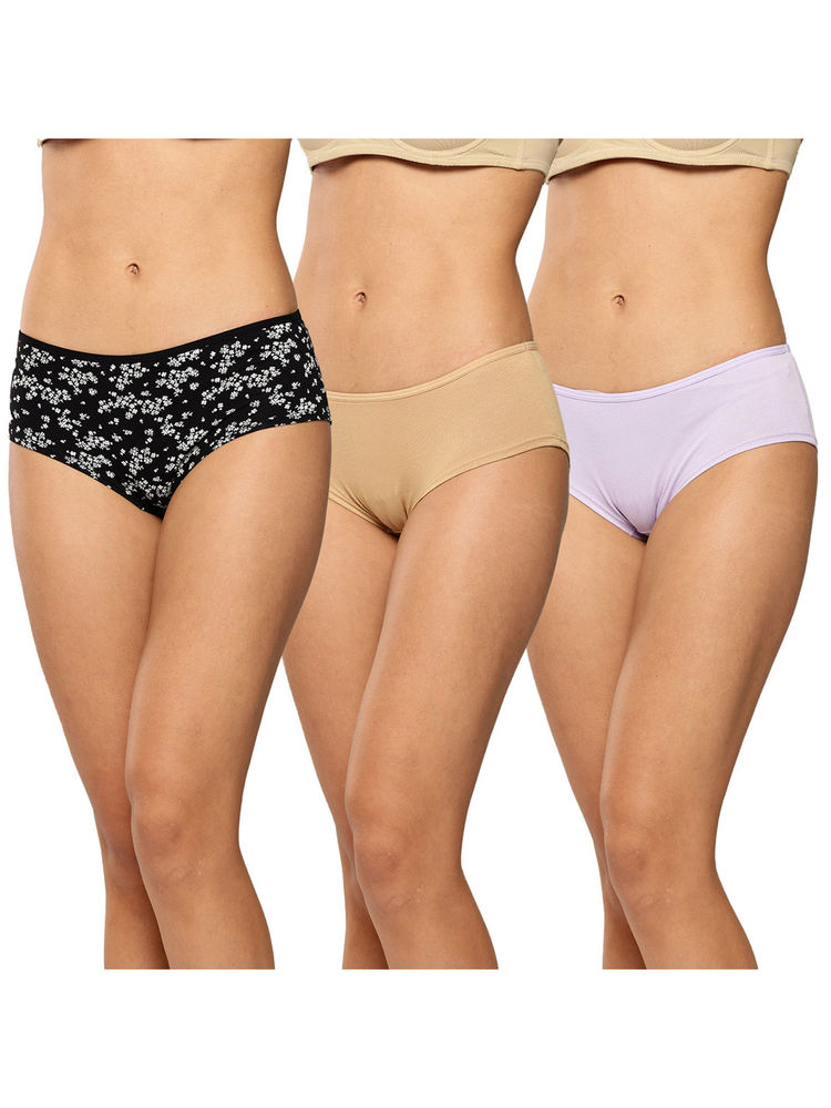 Leading Lady Womens Boyshorts Briefs Panty Multi-Color (Pack of 3)-picture-21