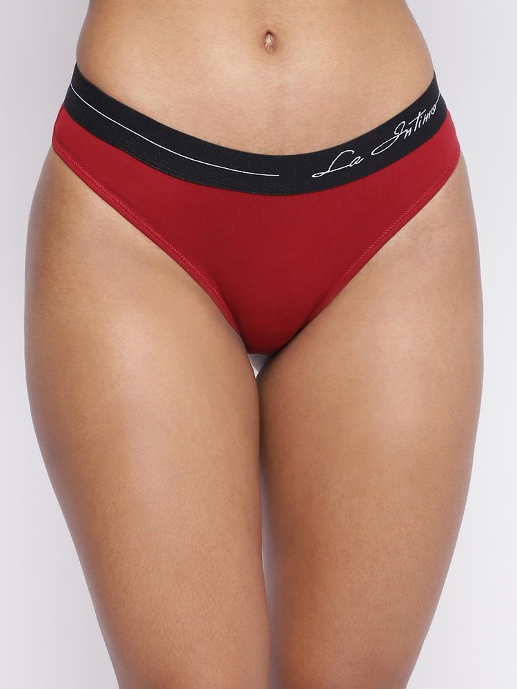 La Intimo Dulce Candy Brief Panty Maroon-image-9