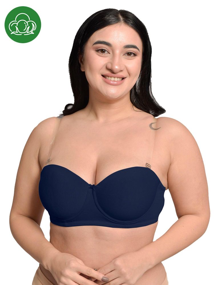 Inner Sense Bra Plus Size Underwired Lightly Padded Anti Microbial Strapless T-Shirt Bra-image-21