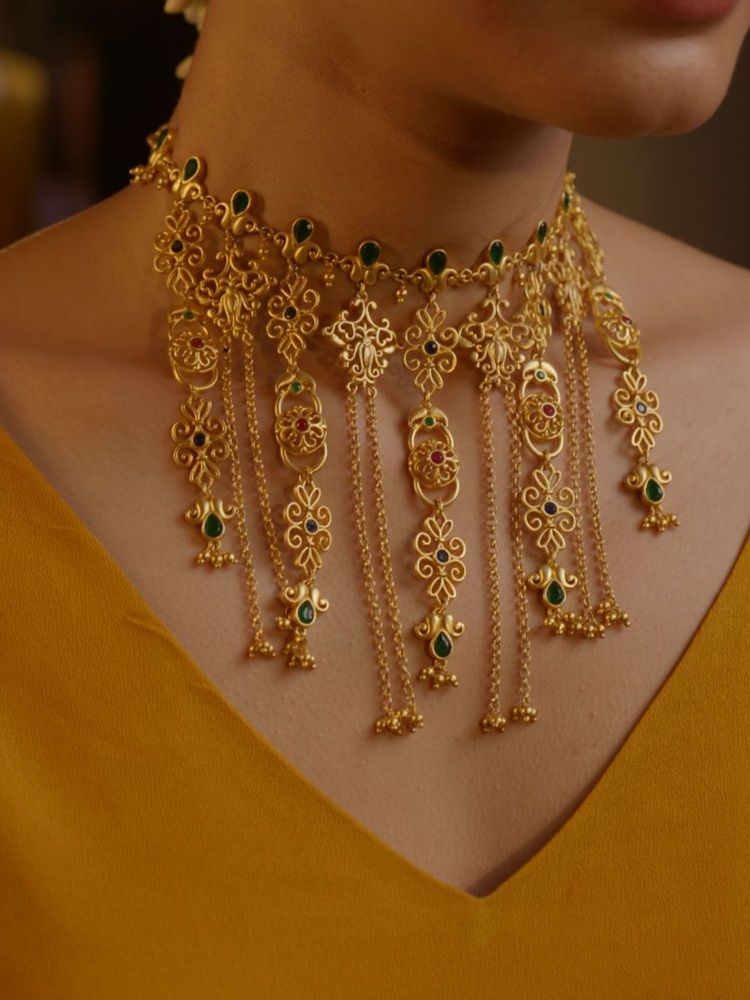 ZARIIN Dancing Drapes Statement Necklace-picture-11