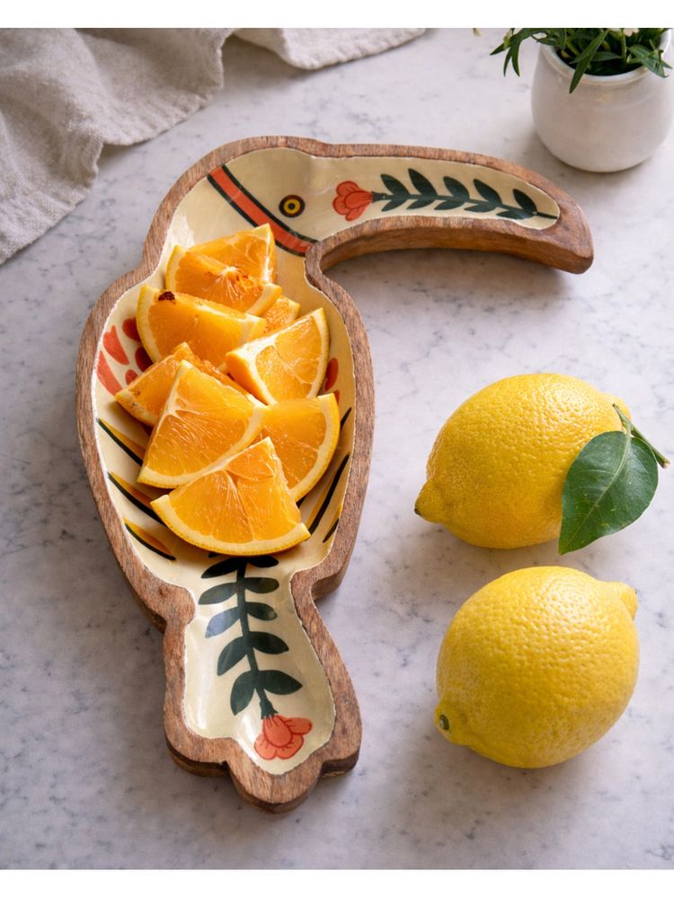 Chumbak Multi-Color Graphic Wooden Platter-image-13
