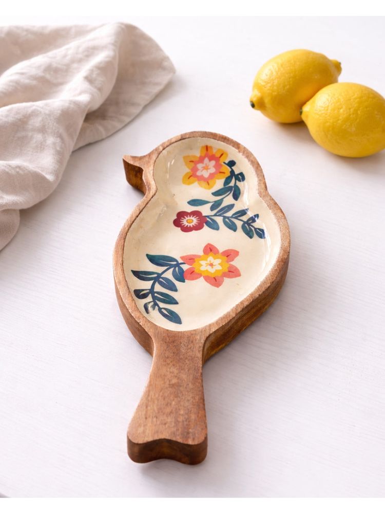 Chumbak Multi-Color Graphic Wooden Platter-picture-23