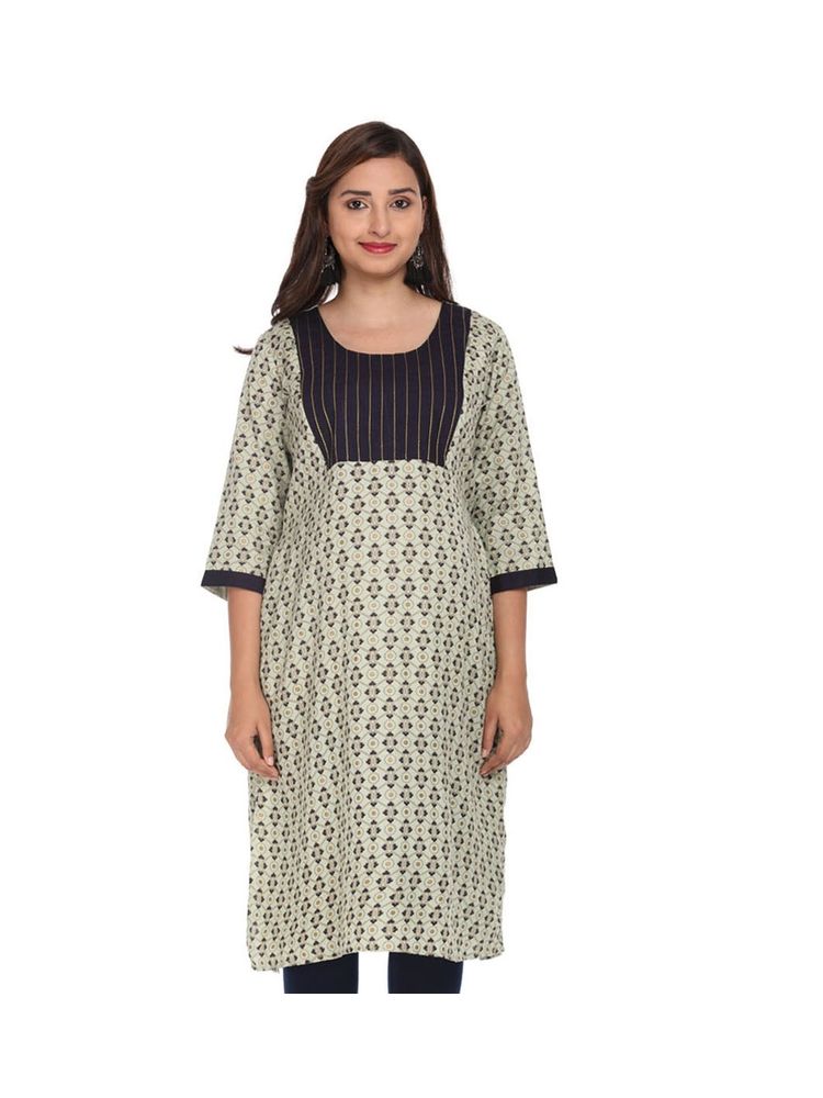 Morph Maternity Stylish Foil Print Nursing Kurta - Multi-Color-picture-17
