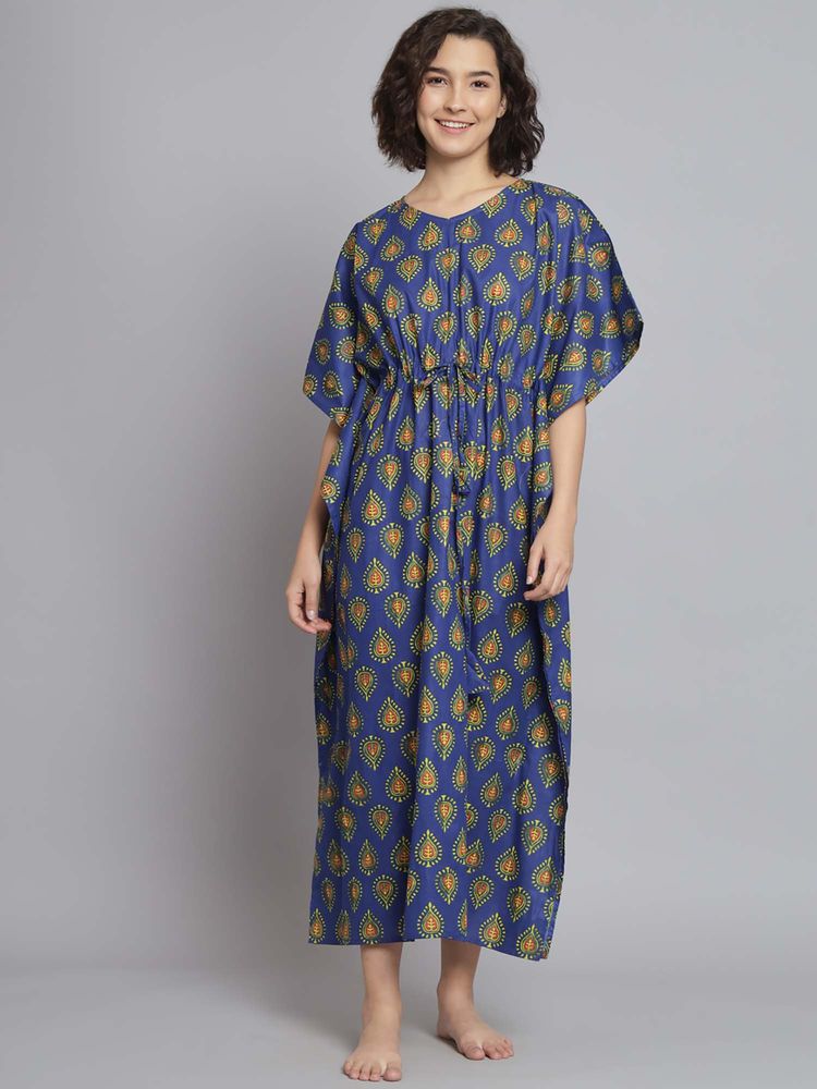 SEPHANI Kaftan Nighty - Blue-picture-15