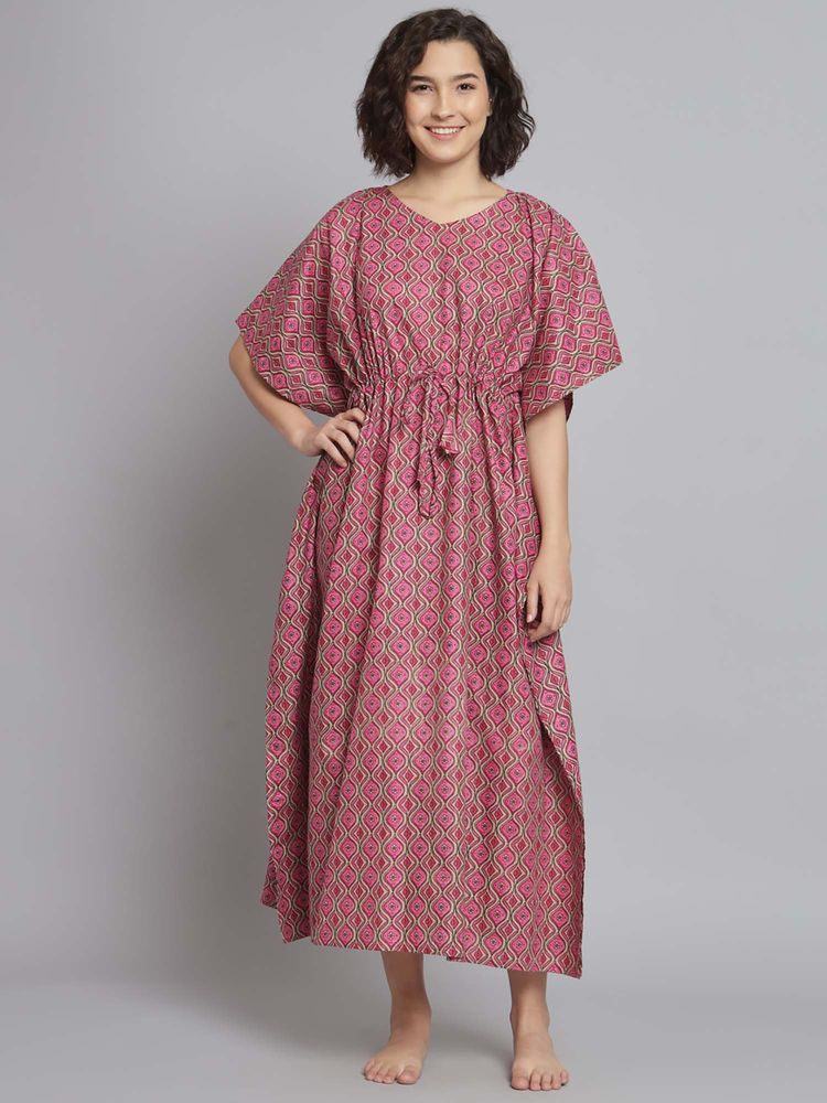 SEPHANI Kaftan Nighty - Pink-picture-17