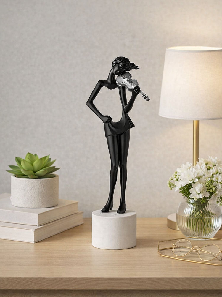 Smokey Cocktail Black Option A Guitar Playing Girl Sculpture-image-40
