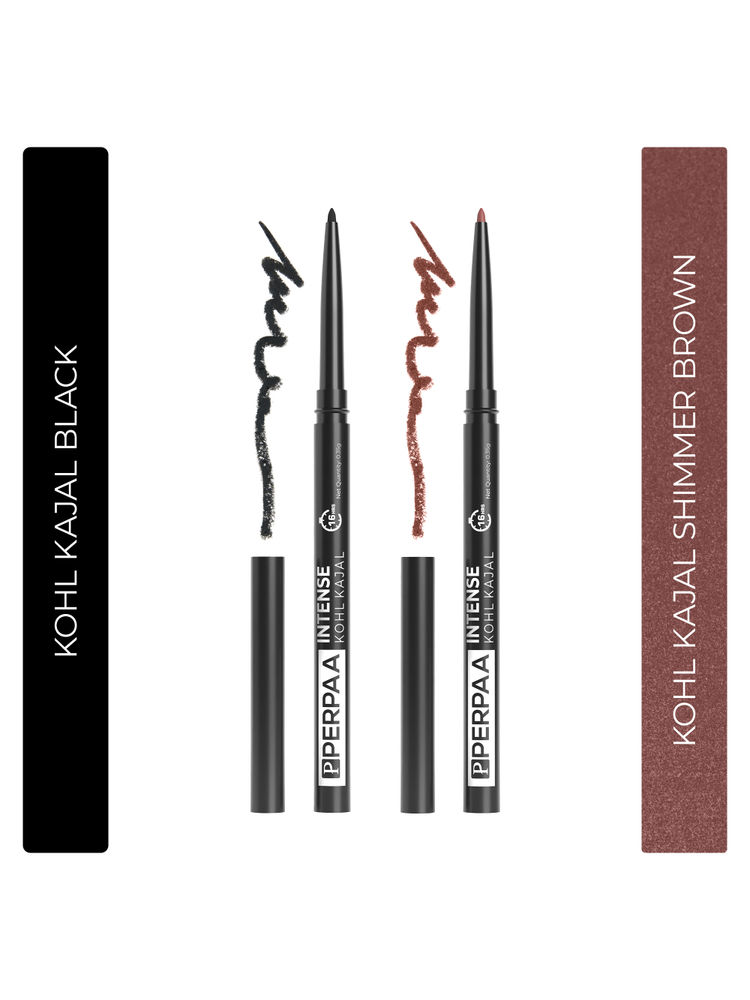 PERPAA Longwear Highly Pigmented Black & Brown Kohl Kajal Combo-picture-11