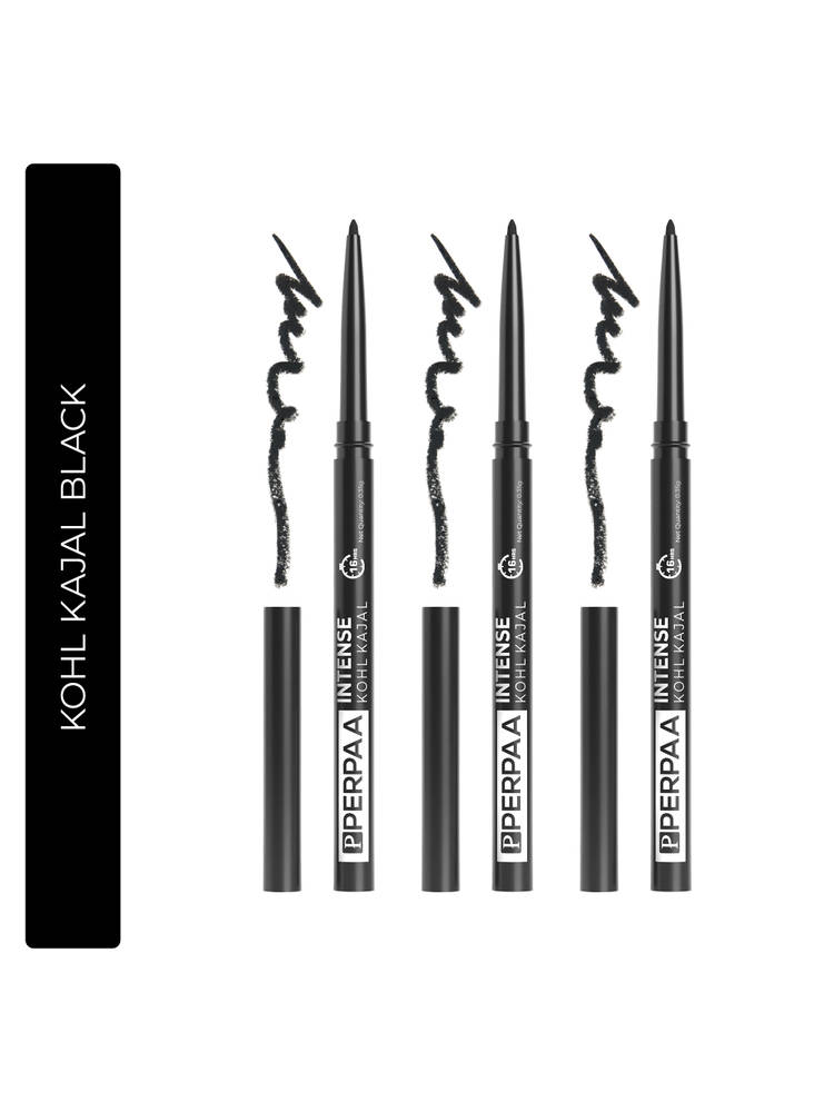 PERPAA Waterproof Intense Black Kajal - Pack of 3-picture-1