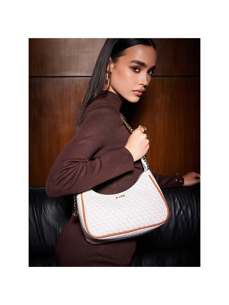 kazo fashion Kazo Off White Signature Shoulder Bag (M)-picture-28