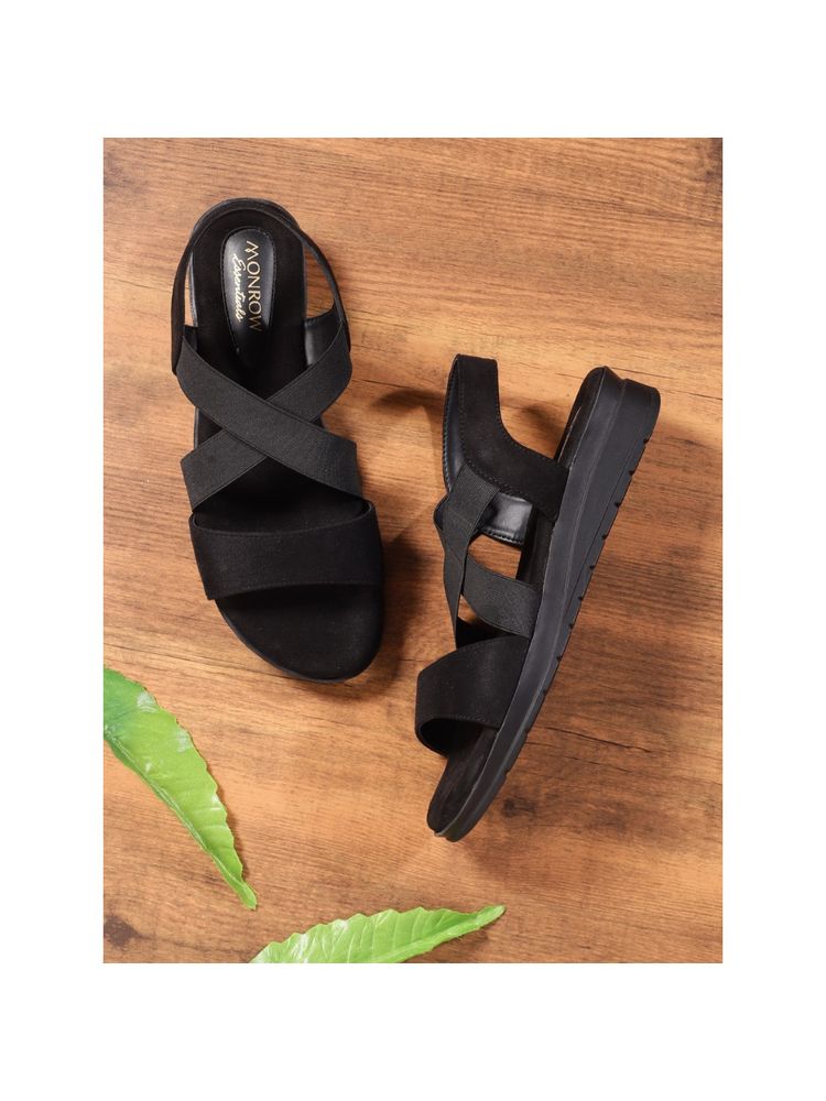 Monrow Emel Black Comfort Sandals-picture-13
